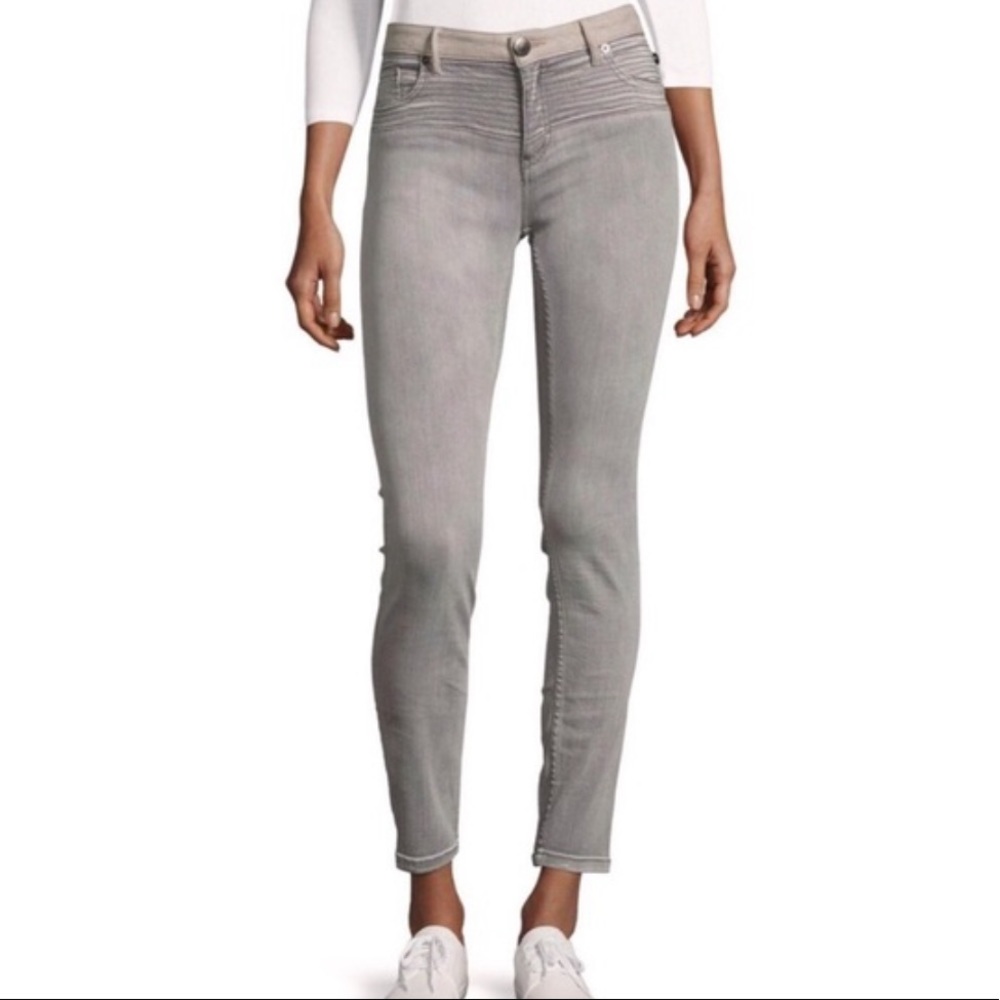 Maje Skinny Jeans with Suede Waistband